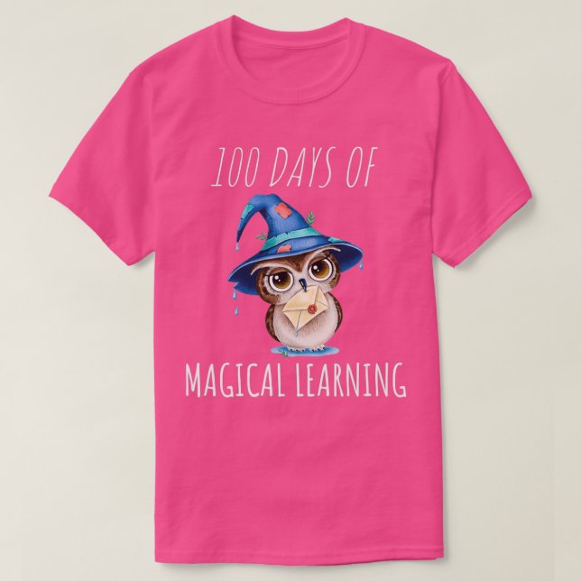 Camiseta 100 Days Of Magical Learning Funny 100th Day Of Sc (Diseño del anverso)