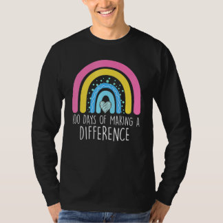 Camiseta 100 Days of Making A Difference 100th Day of Schoo
