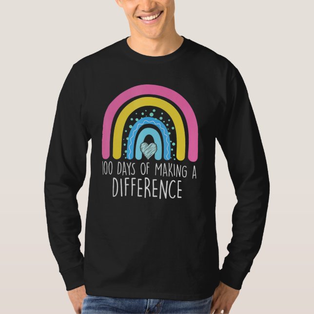 Camiseta 100 Days of Making A Difference 100th Day of Schoo (Anverso)