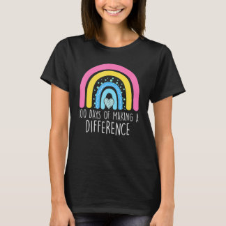 Camiseta 100 Days of Making A Difference 100th Day of Schoo