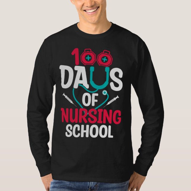 Camiseta 100 Days Of Nursing School (Anverso)