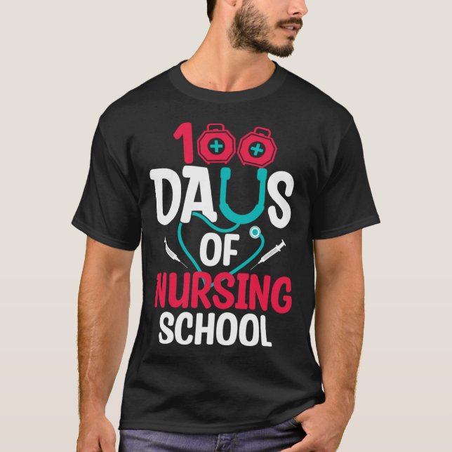 Camiseta 100 Days Of Nursing School (Anverso)