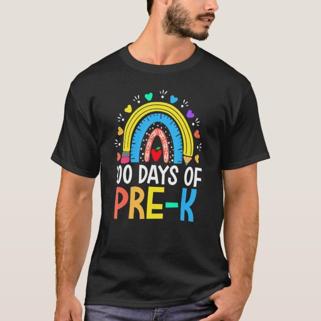 Camiseta 100 Days Of Pre K Happy 100th Day Of School Teache (Anverso)