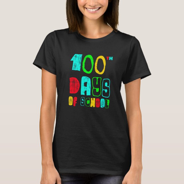Camiseta 100 Days Of School 100th Day Teachers Students Boy (Anverso)