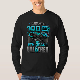 Camiseta 100 Days Of School 9th Grade Level Unlocked Video 
