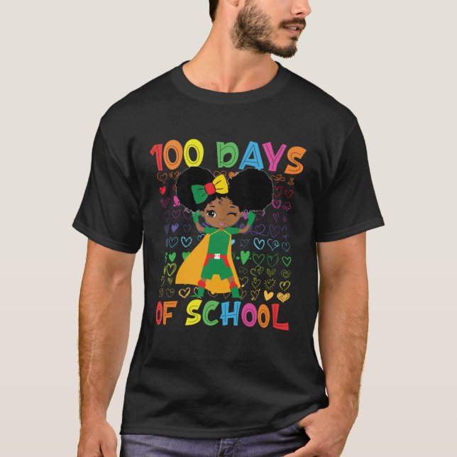 Camiseta 100 Days Of School and Black History Month African (Anverso)
