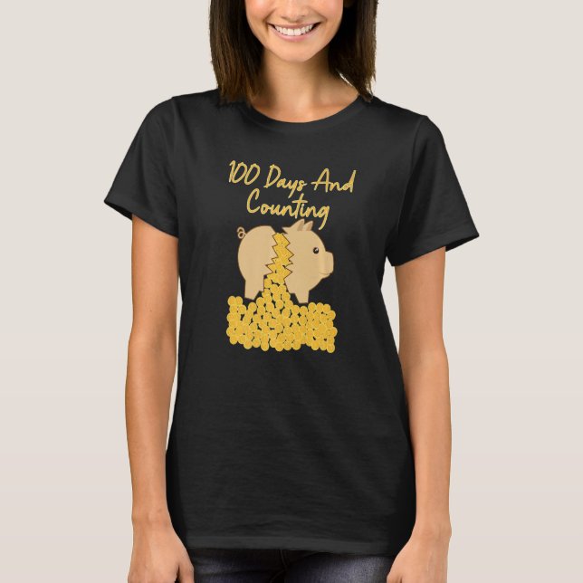 Camiseta 100 Days of School and Counting for Little Girls a (Anverso)