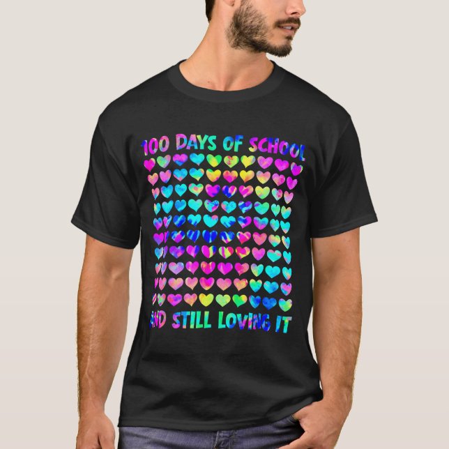 Camiseta 100 Days Of School And Still Love It Tie Dye 100th (Anverso)