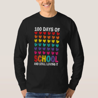 Camiseta 100 Days of school and still loving it Hearts Cute