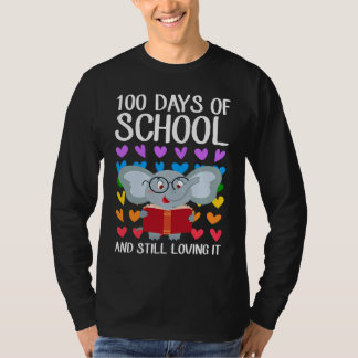 Camiseta 100 Days Of School And Still Loving It Reading Ele