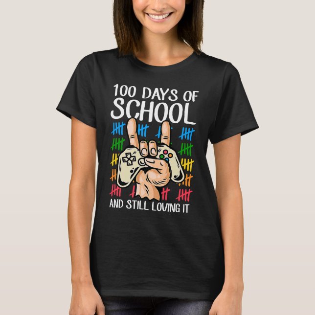 Camiseta 100 Days Of School And Still Loving It Tallies Vid (Anverso)