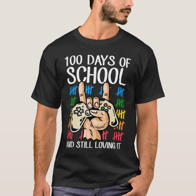Camiseta 100 Days Of School And Still Loving It Tallies Vid (Anverso)