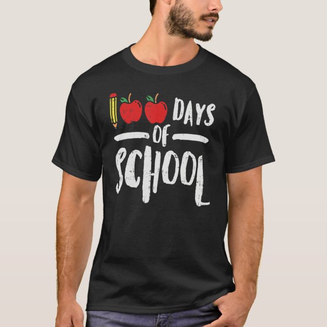 Camiseta 100 Days Of School Apple Shirt 100th Day Teacher P (Anverso)