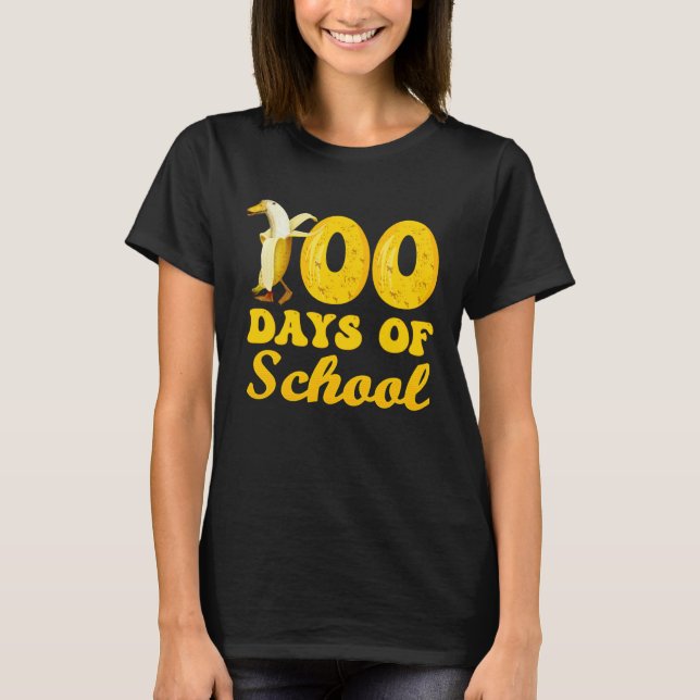 Camiseta 100 Days Of School Banana 100 Days Of School (Anverso)