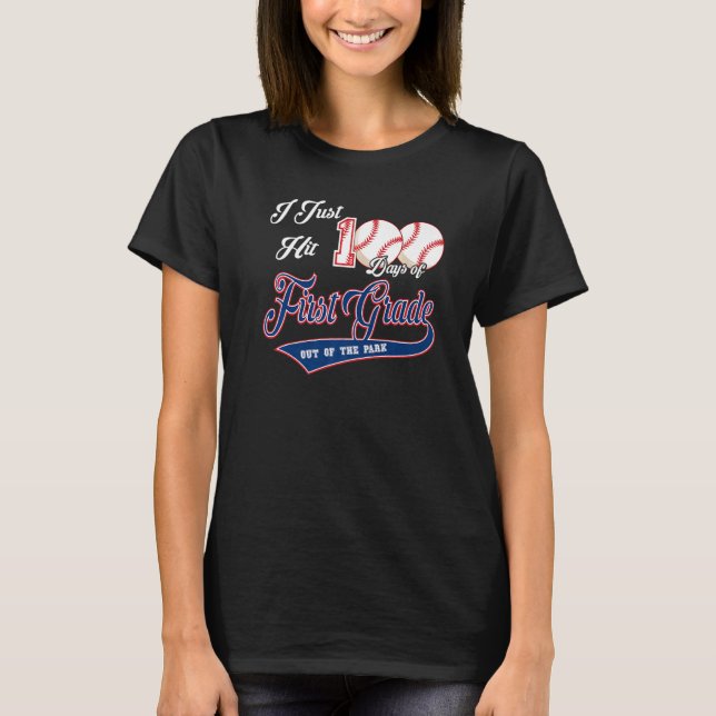 Camiseta 100 Days of School Baseball 100th Day of School Fi (Anverso)
