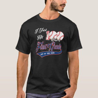 Camiseta 100 Days of School Baseball 100th Day of School Fi