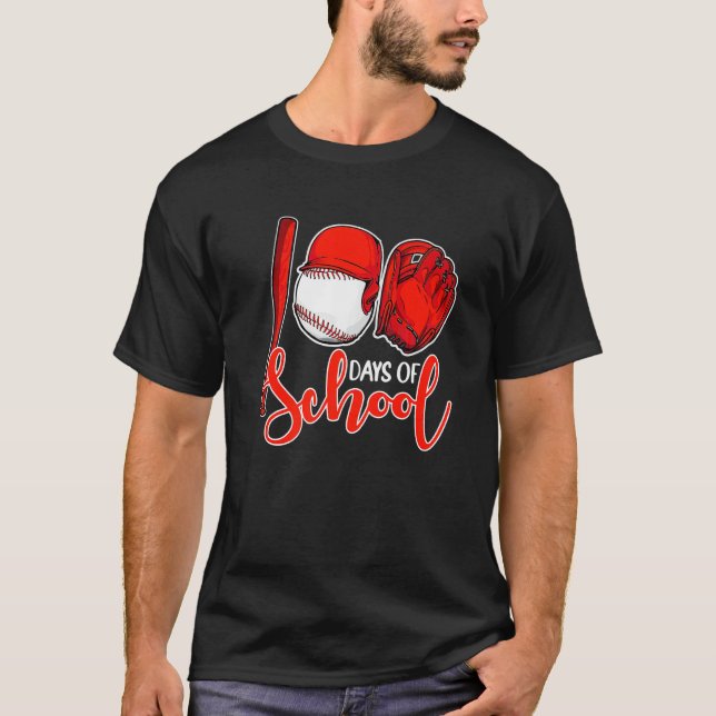 Camiseta 100 Days of School Baseball Teacher 100th Day Of S (Anverso)