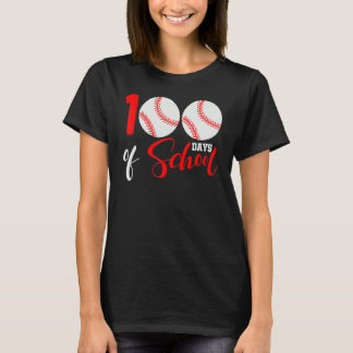 Camiseta 100 Days of School Baseball Teacher Kids 100th Day