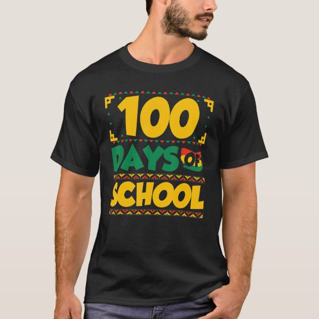 Camiseta 100 Days of School Black History Month Theme Teach (Anverso)