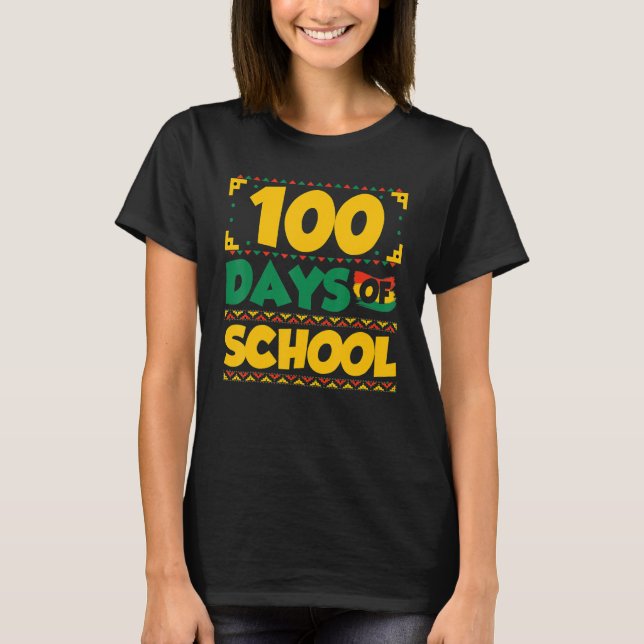 Camiseta 100 Days of School Black History Month Theme Teach (Anverso)