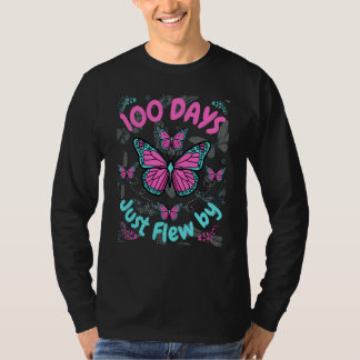 Camiseta 100 Days of School Butterfly Girls 100 Days Just F
