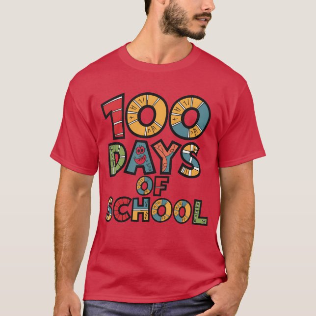 Camiseta 100 Days of School Celebrate 100th Day Milestone r (Anverso)