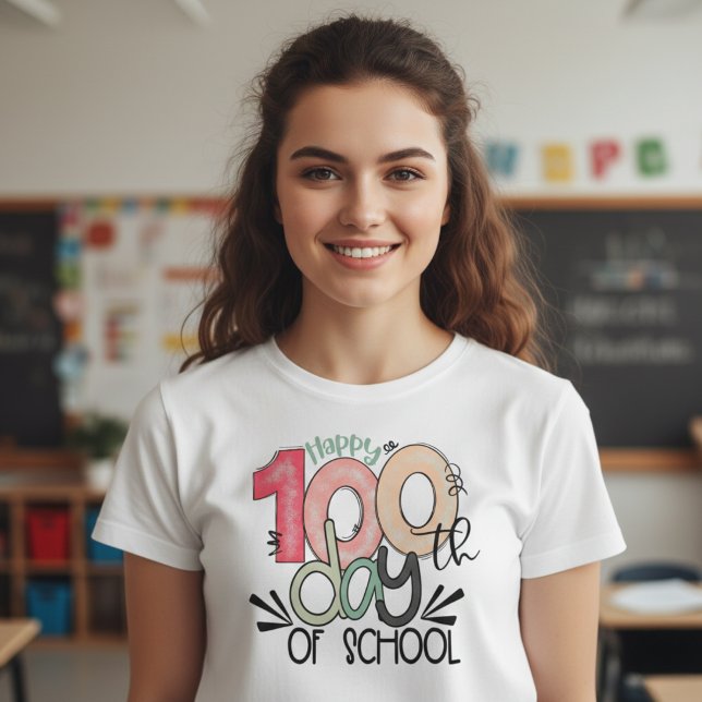 Camiseta 100 Days of School Celebration Basic (Subido por el creador)