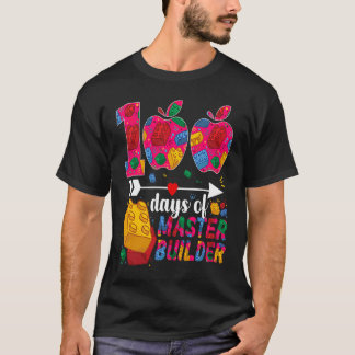Camiseta 100 Days of School Cute Toy Build Bricks Teacher S