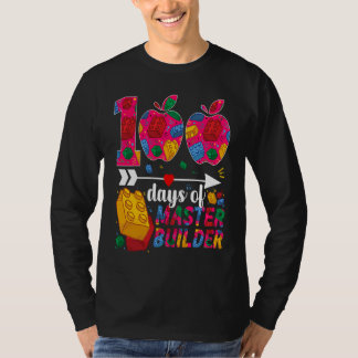 Camiseta 100 Days of School Cute Toy Build Bricks Teacher S