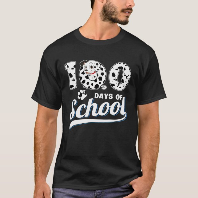 Camiseta 100 Days Of School Dalmatian Dog Boys Girls 100 Da (Anverso)