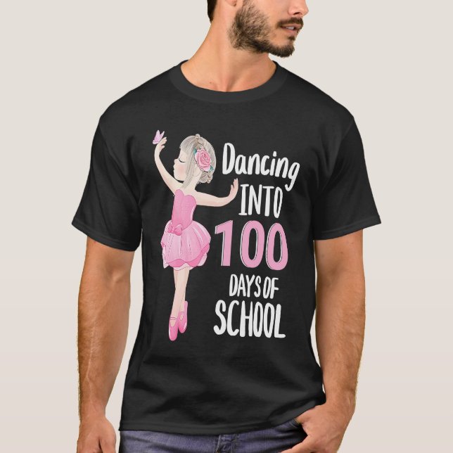 Camiseta 100 Days of School Dancing Ballerina Ballet Dancer (Anverso)