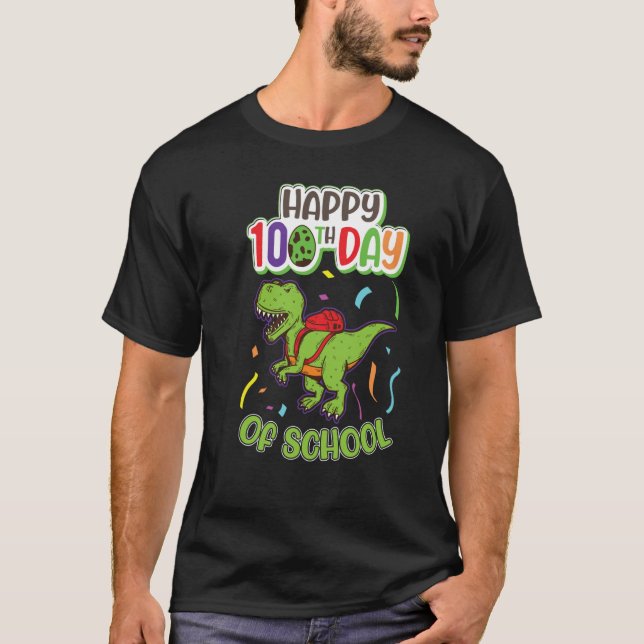 Camiseta 100 Days of School Dinosaur Elementary School Stud (Anverso)