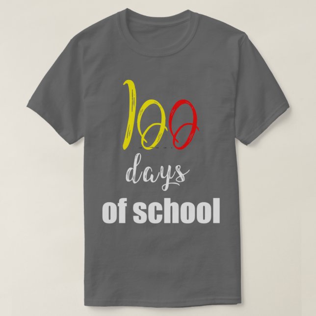 Camiseta 100 Days Of School divertida idea de diseño 1 (Diseño del anverso)