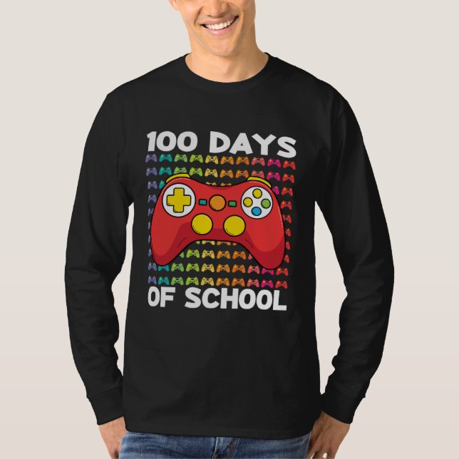 Camiseta 100 Days of School Gamer Boy Costume Outfit Game C (Anverso)
