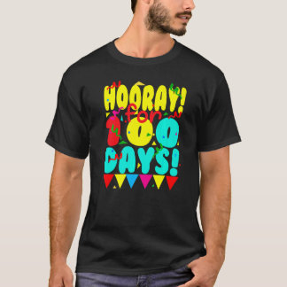 Camiseta 100 Days Of School Girl Boy Hooray For 100 Days Sc