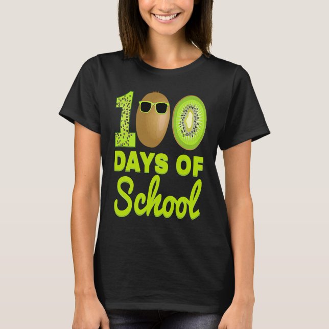 Camiseta 100 Days of School Kiwi Funny Food Fruit Lover Tea (Anverso)