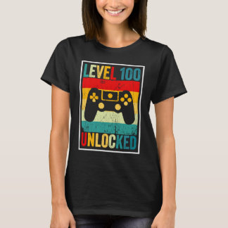 Camiseta 100 Days Of School Level Unlocked Gamer Video Game