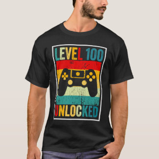 Camiseta 100 Days Of School Level Unlocked Gamer Video Game