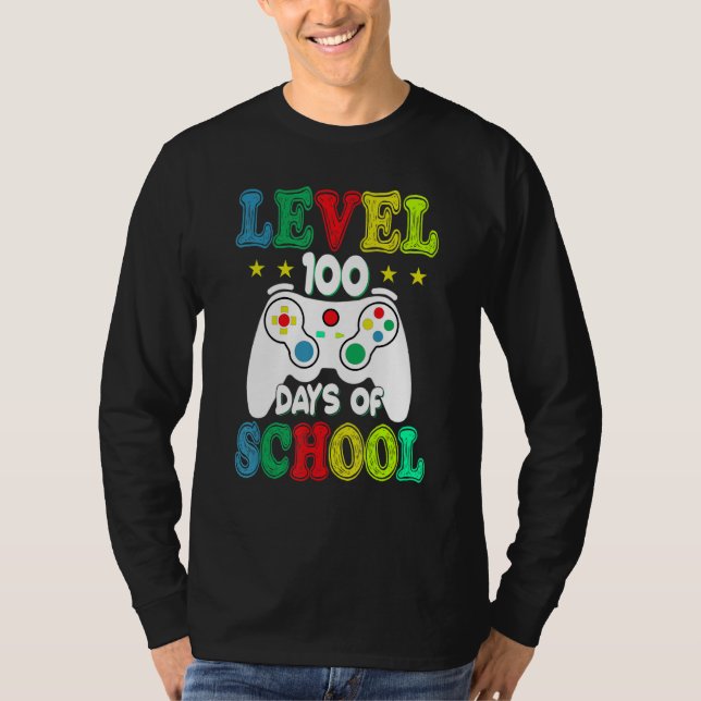 Camiseta 100 Days of School Level Unlocked Video Games Game (Anverso)