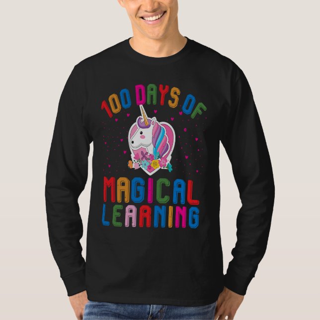 Camiseta 100 Days Of School Magical Learning Teacher Studen (Anverso)