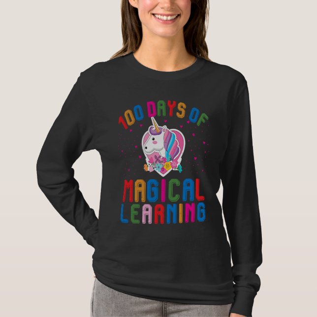 Camiseta 100 Days Of School Magical Learning Teacher Studen (Anverso)