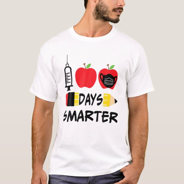 Camiseta 100 Days Of School Mask 2021 Vaccine 100Th Days Sm (Anverso)