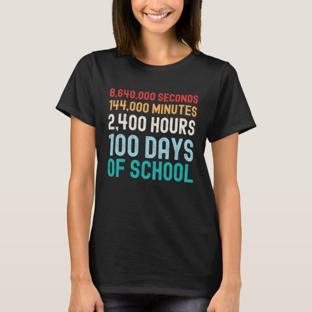 Camiseta 100 Days of School Math (Anverso)