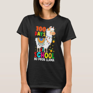 Camiseta 100 Days Of School No Prob Llama Llama Teacher And