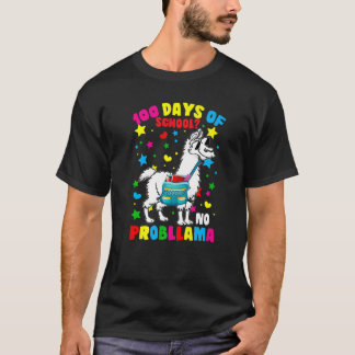 Camiseta 100 Days of School No Probllama Llama 100th Day Of