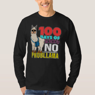 Camiseta 100 Days of School No Probllama Outfit Cute Llama 