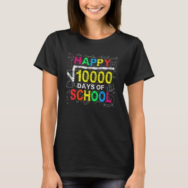 Camiseta 100 Days Of School Shirt Math Teacher Square Root  (Anverso)