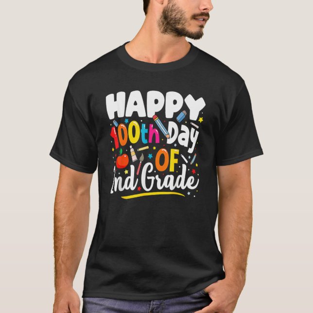 Camiseta 100 Days Of School Shirt Teacher Gift 100th Day Of (Anverso)