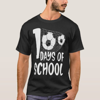 Camiseta 100 Days Of School soccer 100th Day Football For B