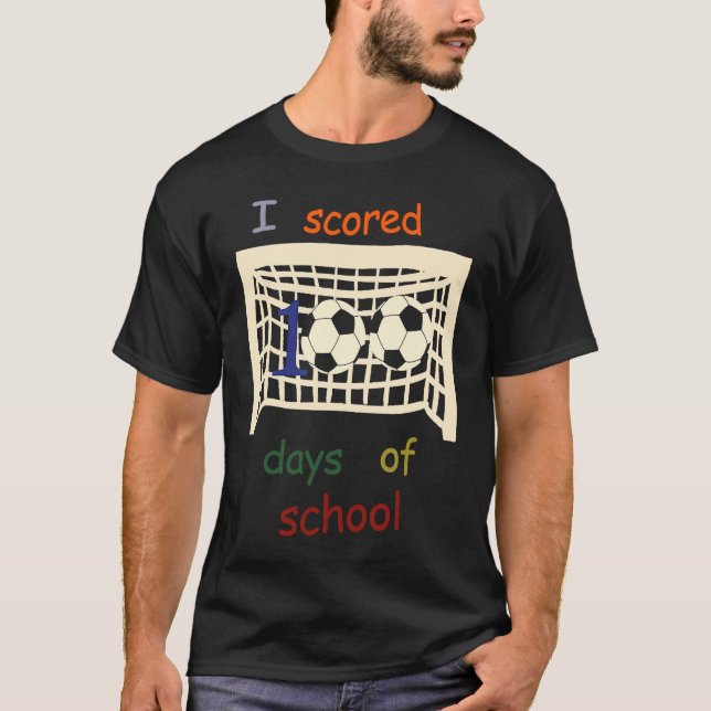 Camiseta 100 Days Of School Soccer 100th Day  For Boys Men (Anverso)